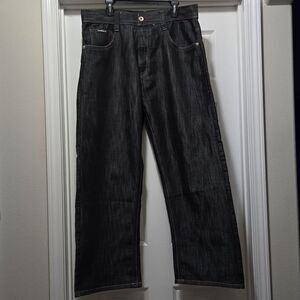 Vintage‎ Avirex SONS OF MAYHEM Jeans Baggy Black Hip Hop Skater Men's 38x34